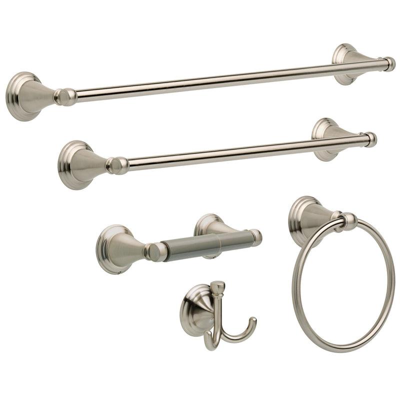 Delta Towel Rack | 24 Inch Brushed Nickel Towel Bar for Bathroom, Kitchen | Windemere Accessories