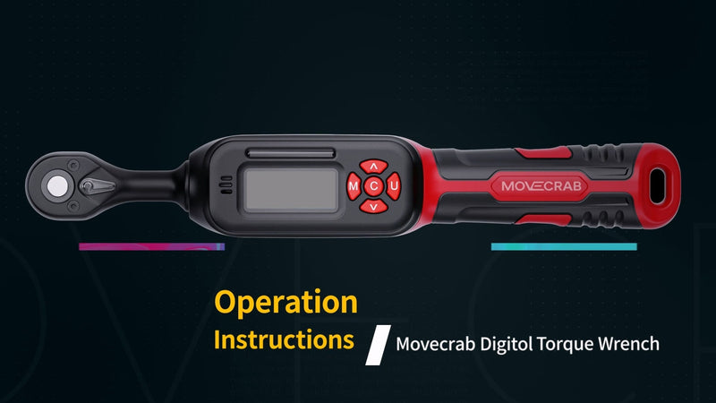1/4" Digital Torque Wrench, 0.6-12 N.m / 0.4-9 Ft.lb, ±2% Accuracy 1/4" 0.4-9 Ft.lb (0.6-12 N.m) Red