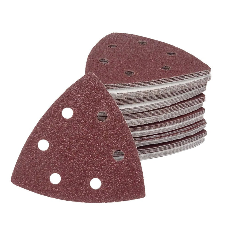 Grinding triangles SBS® Professional | 93x93x93 | 50 pieces | 6 hole | Grain 40 | for Delta sanders 50 pieces grit 40