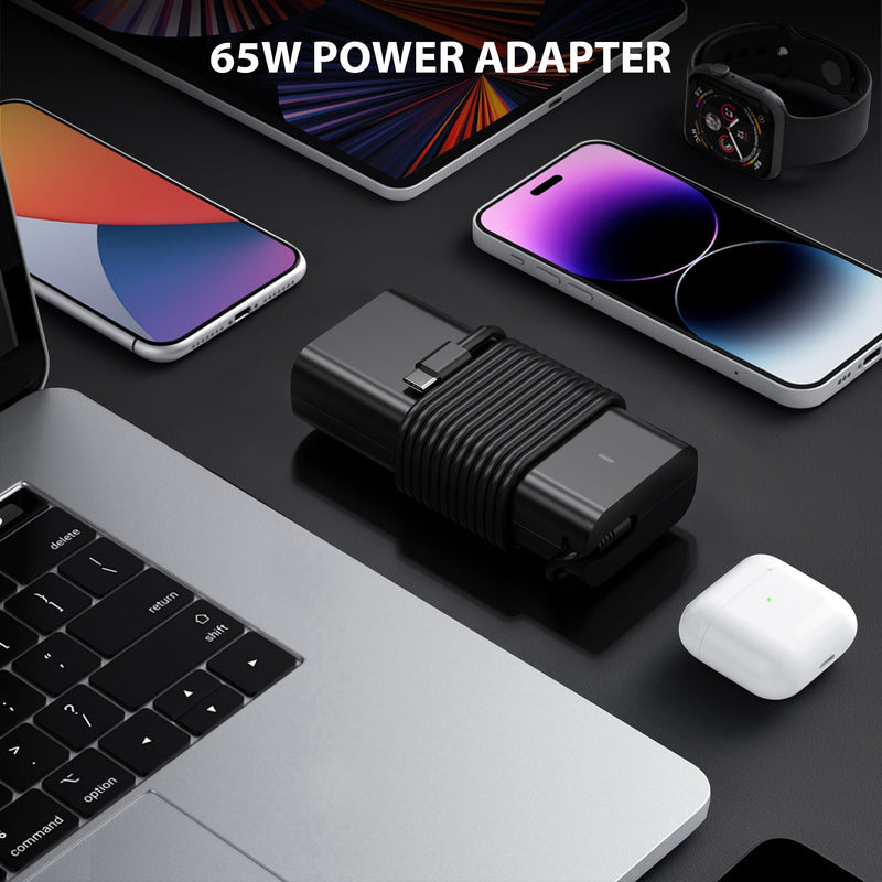 New Slim 65W USB C Laptop Charger for Dell Latitude 5420 5430 5520 5530 5540 7420 7430 7440 7390, XPS 13 Chromebook 3100 Power Adapter Fit for Dell Laptop Charger USB C