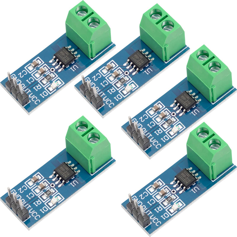 AZDelivery 5 x ACS712 20A Amp Current Sensor Range Module Current Sensor compatible with Arduino