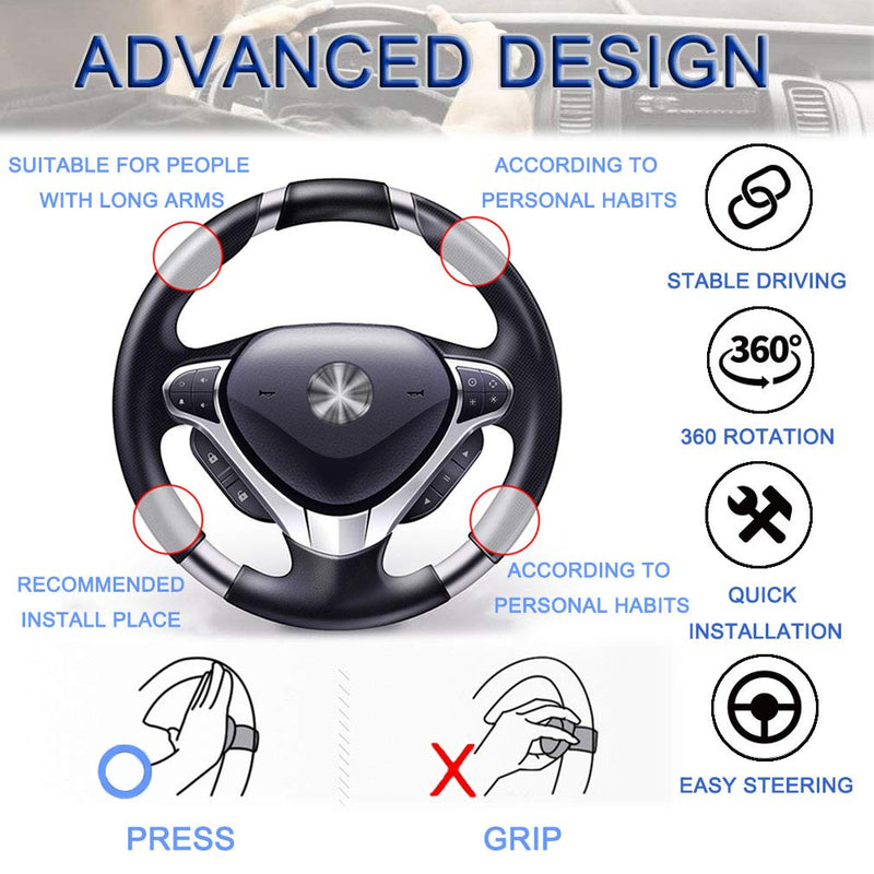 JONMON Steering Wheel Spinner Knob - Universal 360 Degrees Car Vehicle Suicide Power Booster Ball Handle Steering Wheel Accessories for Cars, SUV, Trucks