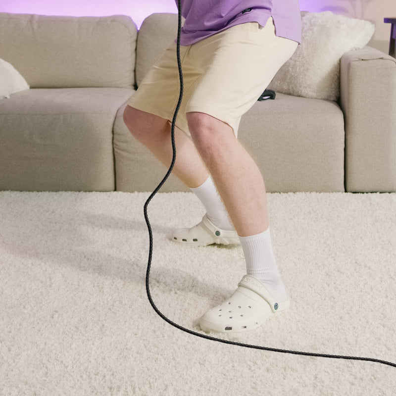 Geekria Cable Protectors Cover Compatible with PlayStation PSVR 2 Cable, PS5, Electric Wires Cover, VR Gaming Accessories, Prevent Pets From Biting The Cable (Black 17ft)