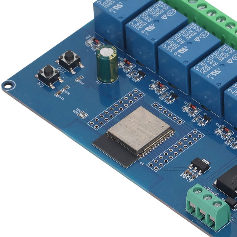 Fafeicy 8 Channel Relay Module, 8 Channel Relay Module, ESP32 WiFi Wireless Control BLE Development Board, ESP32-WROOM-32E DC, Surfboard Prototyping Boards