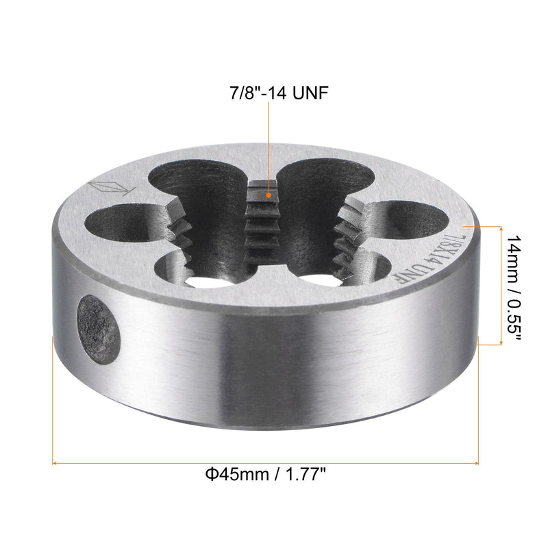sourcing map Round Thread Cutting Jaws 7/8"-14 UNF Alloy Tool Steel Machine Thread Repair Hand Tool