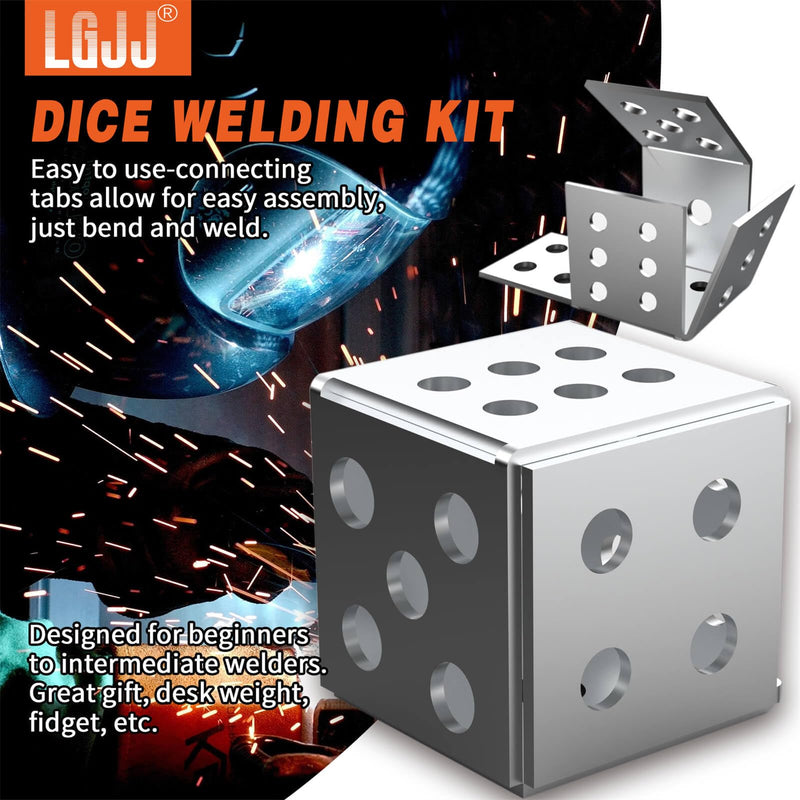 Welding Kit Dice, Welding Coupons, 1 PC, Mild Steel, 16 Gauge Welding Plate, DIY Cube, Welding Practice for TIG, MIG, Gas, Arc, Stick Style A 1 PC