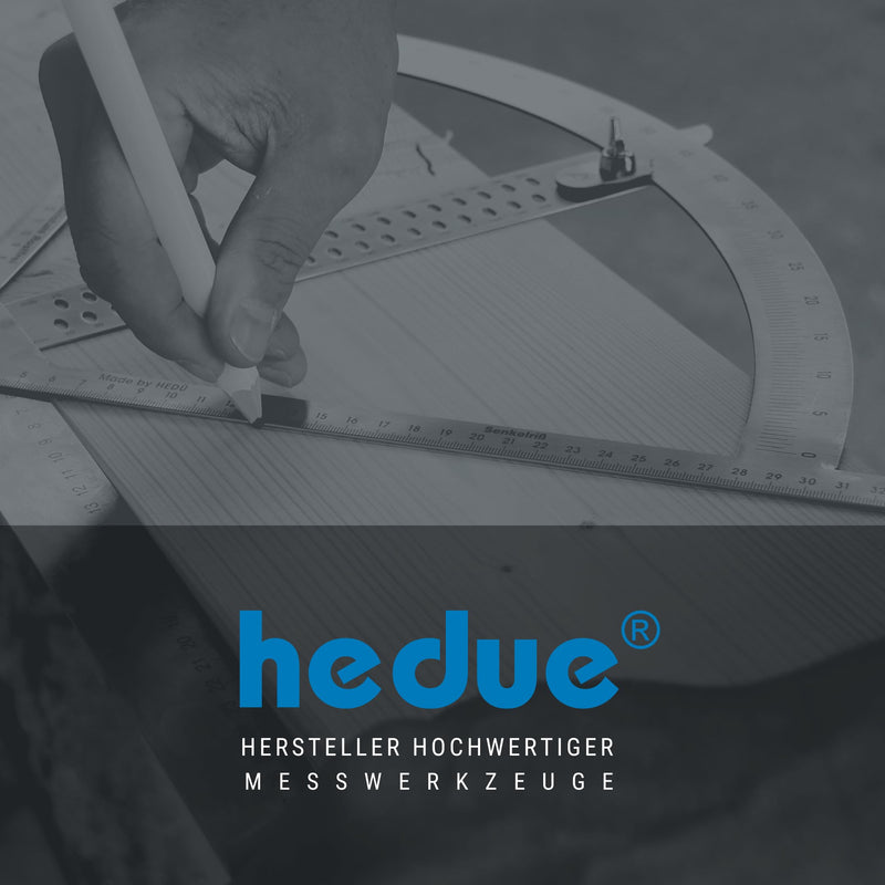 hedue® steel ruler 200mm, B102 - steel ruler with millimeter scale, rustproof stainless steel ruler, robust metal ruler 20 cm