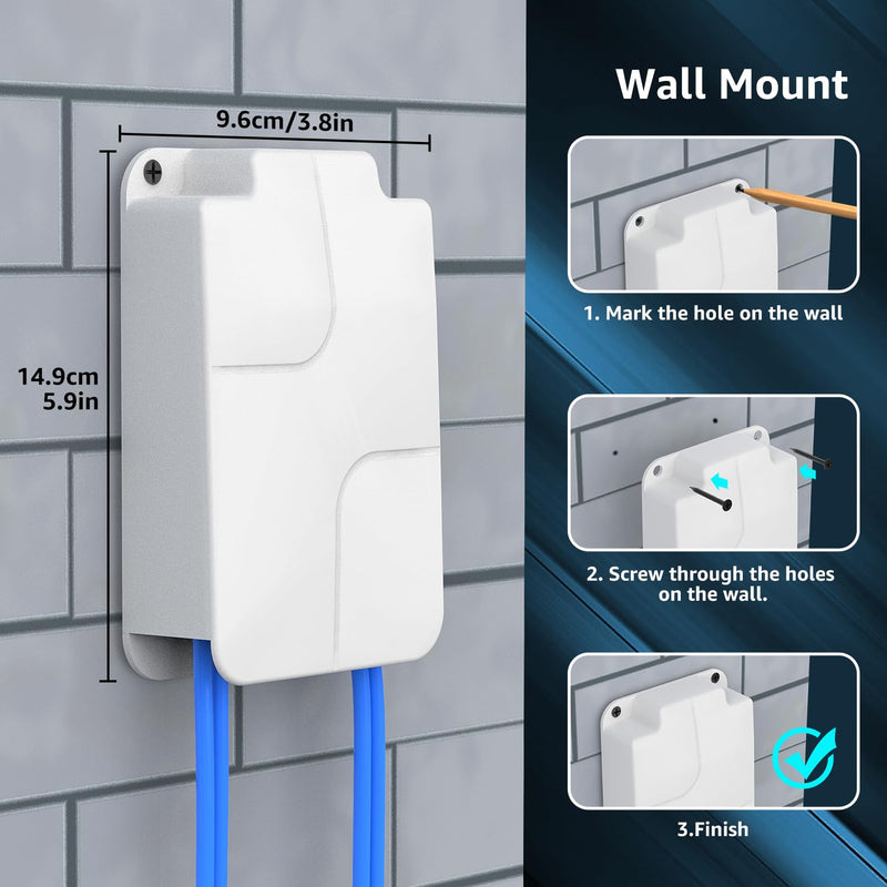 YuanLey Outdoor Gigabit PoE Extender 1 in 3 Out, 802.3af/at 4 Port PoE Repeater IP66 Waterproof, Vlan, Extend Additional 100m(328ft) of Power and Data Transmission, Wall Mount Plug and Play 4 Port | 3*PoE+ Out（1000Mbps Outdoor)