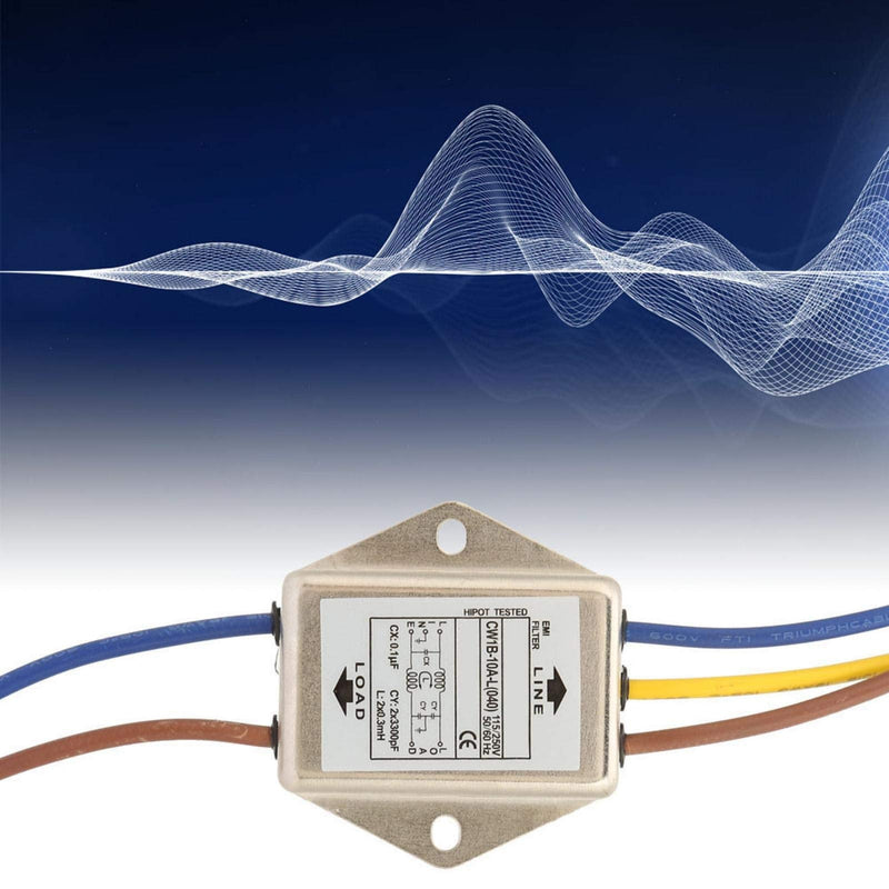 125/250V 10A EMI Power Filter CW1B-10A-L (040) Single Phase Filter EMI Filter with Wire
