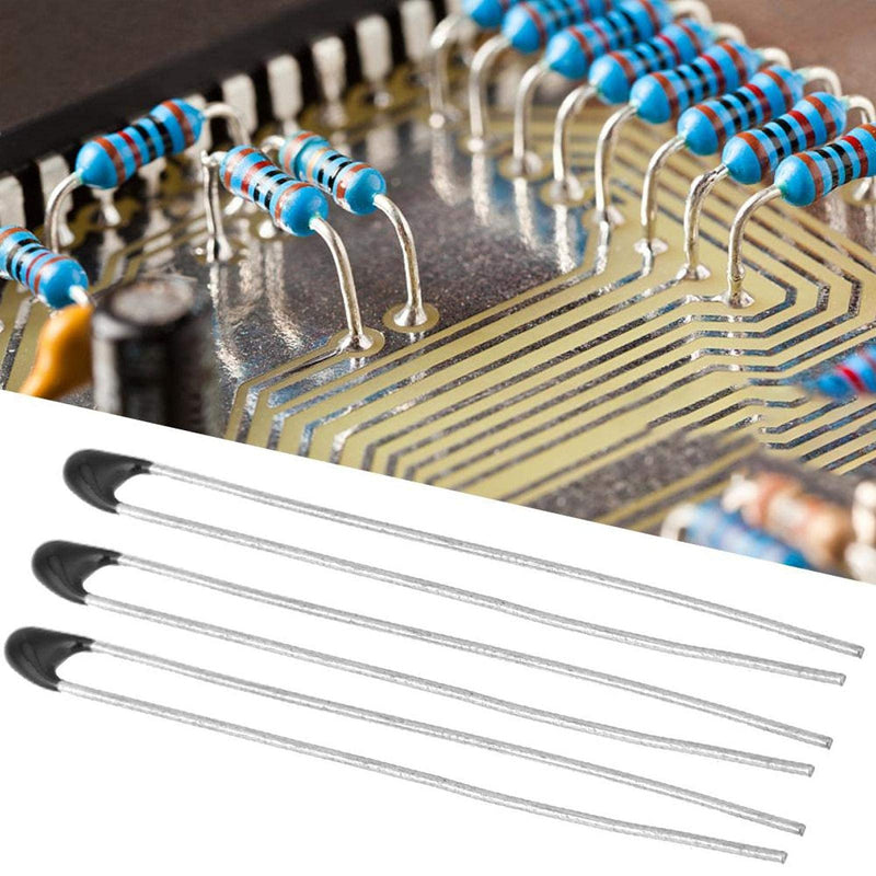 Oumefar Pack of 10 MF52 NTC Thermistor High Accuracy Temperature Sensor Thermistors with 30 mm Cable (10K-B3435-L30)
