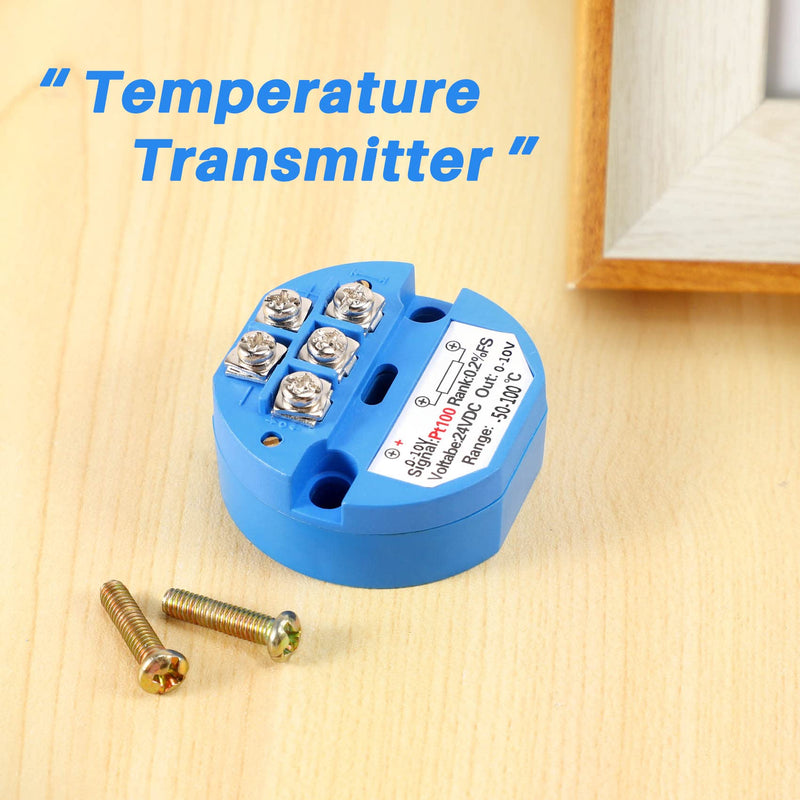 Smallterm RTD PT100 Temperature Transmitter DC24V 50~100 Degree Output 0-10V