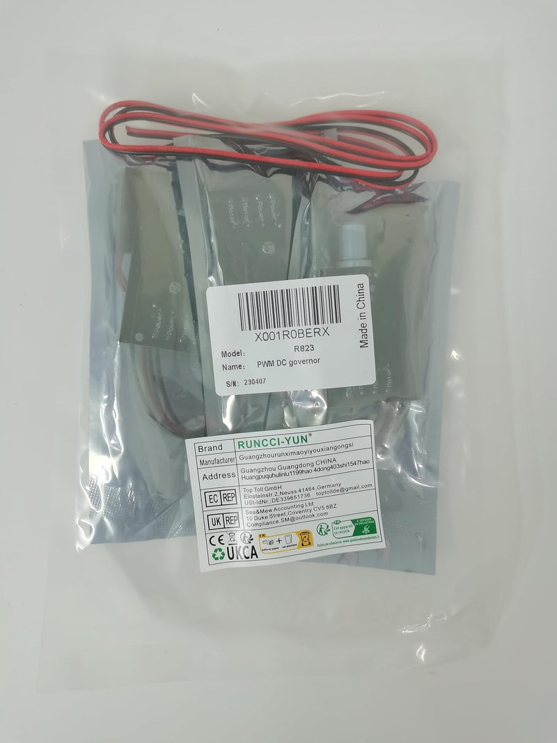 RUNCCI-YUN Pack of 3 6V 12V 24V 3A 80W PWM motor speed controller, DC speed controller 12V, motor speed switch controller (PWM) adjustable reversible motor driver switch (1203BB) DC 6V-24V 3A (823)