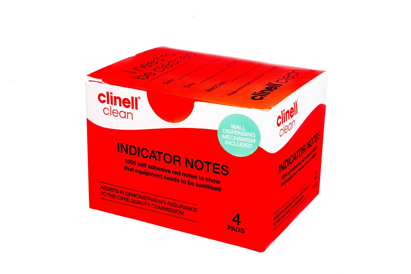 Clinell indicator sheets, red, 4 blocks of 250 each