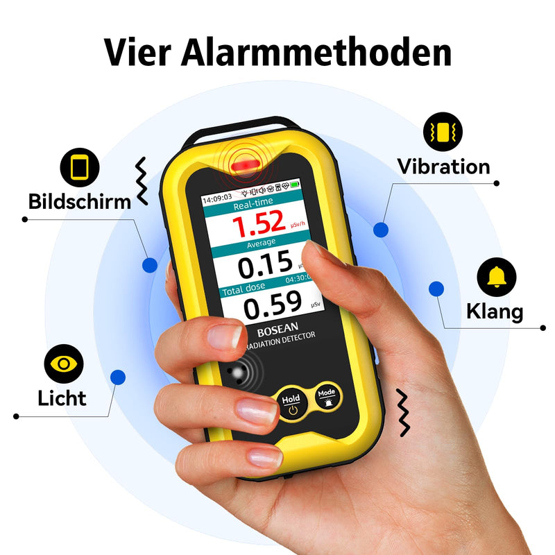Geiger Counter Radioactivity FS5000 Radiation Detector Nuclear Radiation Meter with PC Software Beta Gamma X-Ray Rechargeable Radiation Meter Radioactive Monitor Tester