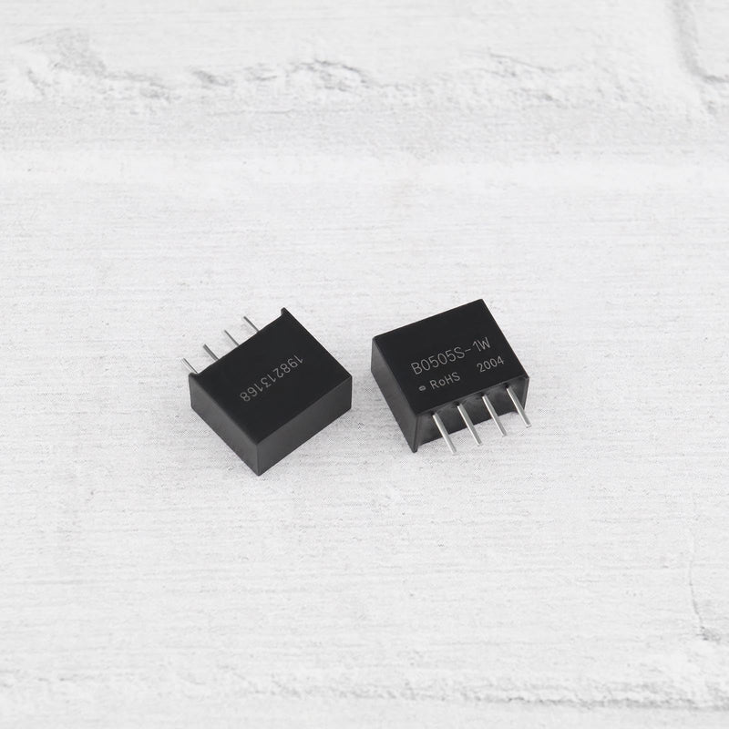 The Lord of the Tools 4pcs Black 4 Pin DC-DC 5V B0505S-1W Isolation Transformer DC-DC 5V to 5V B0505S-1W Power Supply Module Fixed Input Voltage 1W