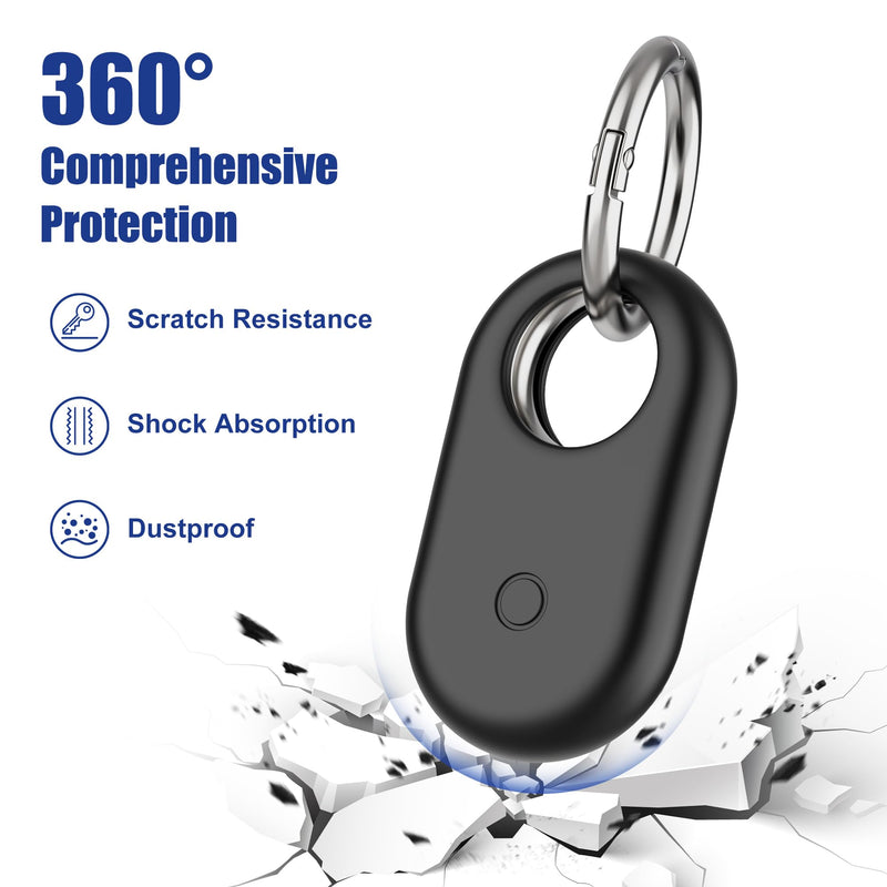 [4 Pack] Silicone Case for Samsung SmartTag2 with Galaxy Smart Tag 2 Keychain - Full Body Shockproof, Anti-Scratch Cover for Backpacks, Car Keys, Luggage, Dog Collars
