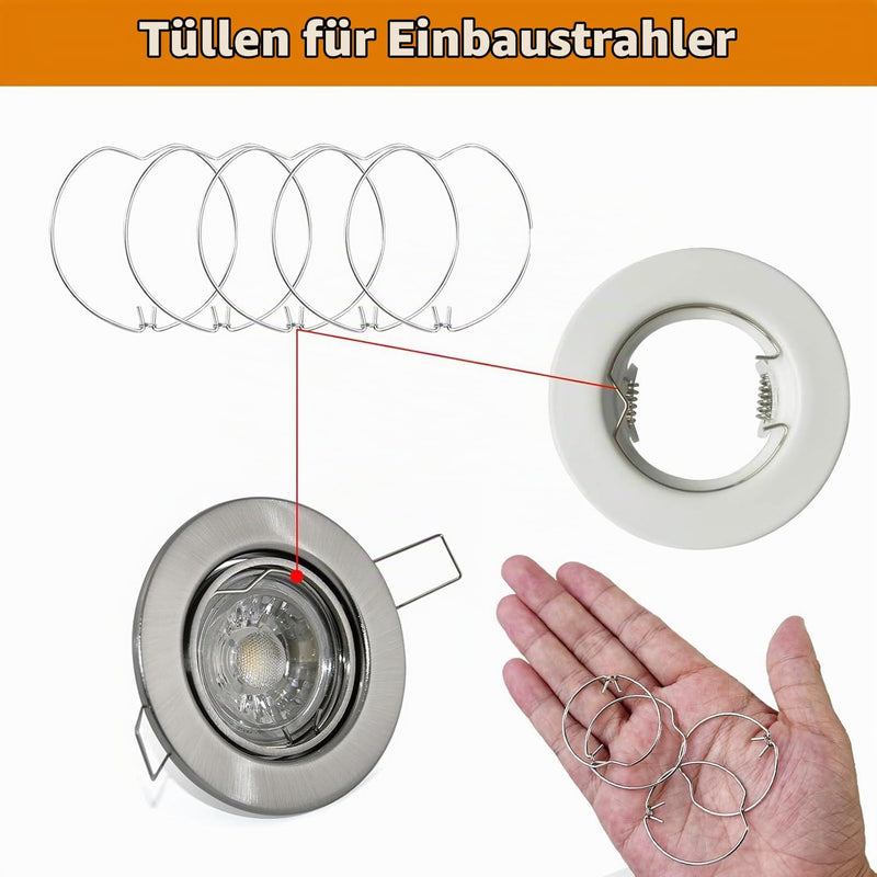 Retaining Spring Rings 24 Pieces Recessed Spotlight Spring Ring MR11 LED Retaining Ring | URHRHU Retaining spring rings spring ring lamp holder for LED spot light recessed lights halogen lamp