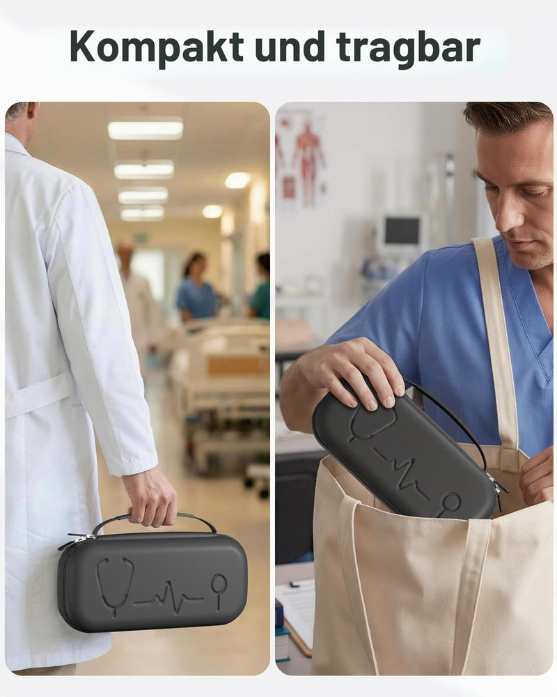 ProCase Stethoscope Bag for Medi-Inn/3M Littmann/MDF/SCIAN, Stethoscope Case Suitable for 3M Littmann Classic III Stethoscope, Medical Storage Bag for Nursing School Equipment, Black | Stethoscope Case for Littmann Classic III, Safe Protection for Stet...