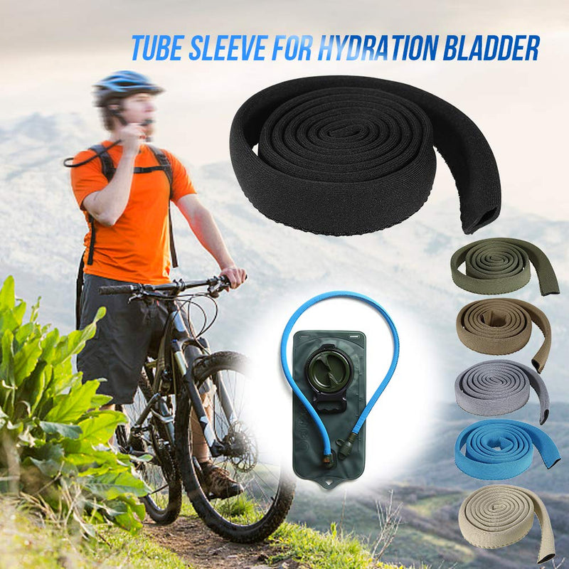 LIXADA Water Bladder Tube Cover Hydration Tube Sleeve Insulation Hose Cover Thermal Drink Tube Sleeve Cover Black