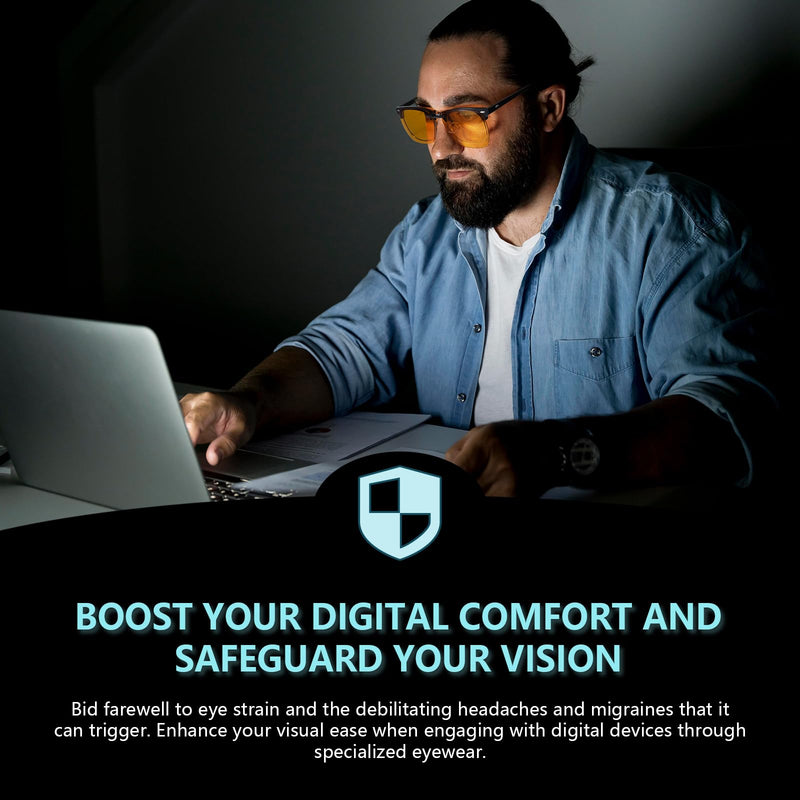 Clip On Blue Light Blocking Glasses for Prescription Glasses Women Men, Fit Over Glasses for Computer, TV, Gaming