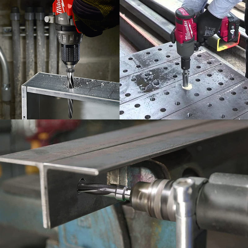 7/8" Reamer Bit for Steel Metal,7/8" Bridge Construction Reamer Drill Bit | For Steel Metal Alloy Wood Plastic,M2 HSS Taper Chucking,1/2" Non-Slip Shank Chuck,Align or Enlarge Hole, 5-Spiral Flutes 7/8 in 1PCS