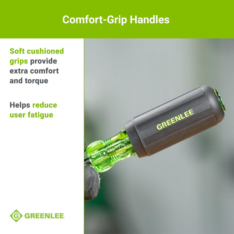 Greenlee 0153-02C 7-Piece Screwdriver Set with Cabinet, Keystone, and Phillips Standard