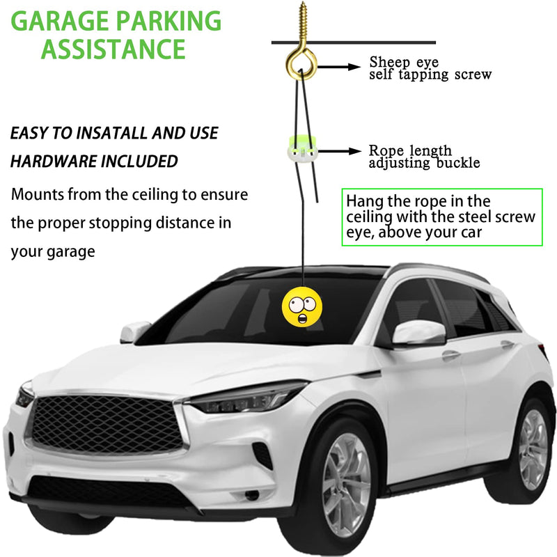 Double Garage Parking Aid-Parking Ball Guide System, Parking Assistant kit Includes a retracting Ball Sensor Assist Solution.A Perfect Garage Parking Indicator