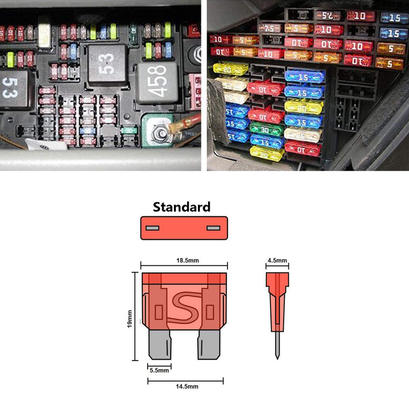 140 Pieces Fuses Automotive - Standard Blade Car Fuse Kit, Auto Fuse Assorted for Marine, RV, Camper, Boat, Truck (1A 2A 3A 5A 7.5A 10A 15A 20A 25A 30A 40AMP)