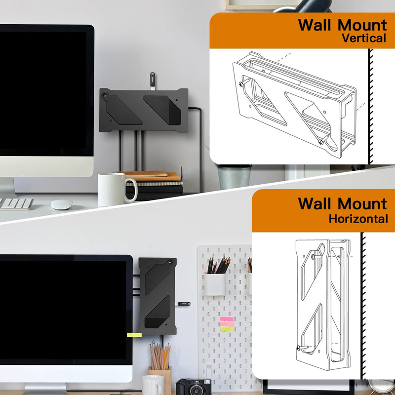 Docking Station Mounting Stand Compatible with Dell WD19 Series Dock, Wall Mount and Under Desk Mount Acrylic Holder for Dell WD19, WD19S, WD19DC, WD19DCS, WD19TB, WD19TBS, WD22TB4 Dock