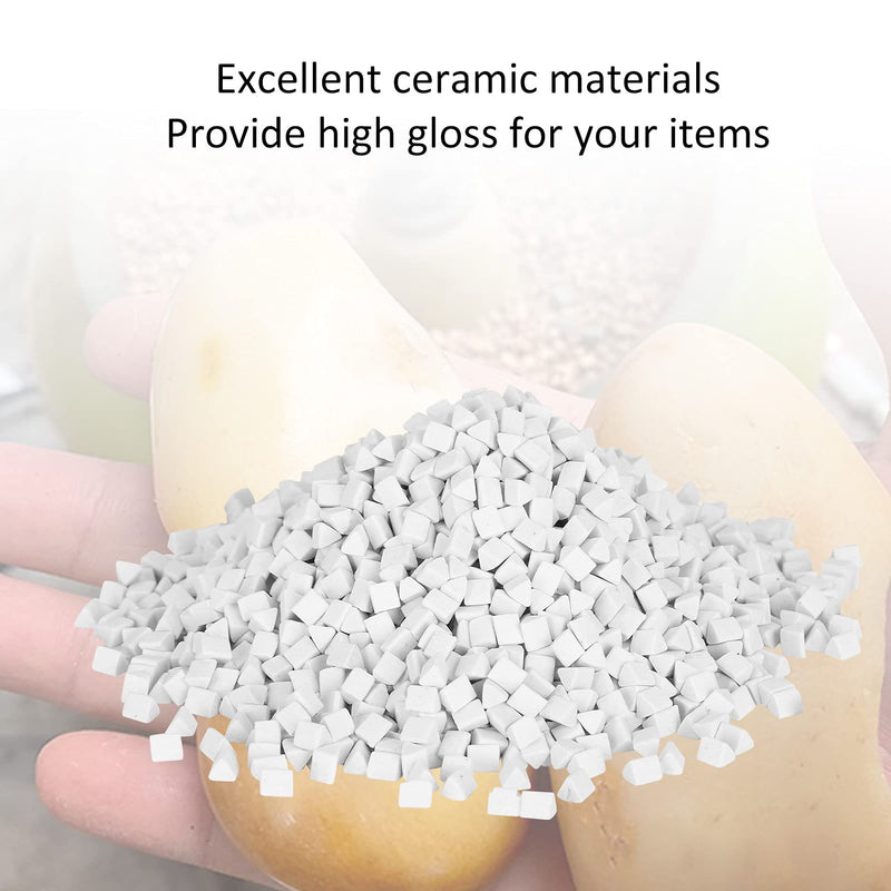 GLOGLOW Ceramic Triangle Pellets for Vibration Polishing Grinder 0.2 Inch Ceramic Filling Media