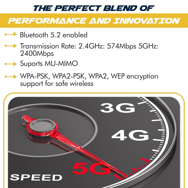 AX1650x Killer Series WiFi 6 Upgrade | Gaming WiFi Adapter | M.2 WiFi Card for PC | 2.4 Gbps WiFi for PC | Supports Bluetooth 5.2 & Intel, AMD, Windows 10+, Linux Wi-Fi 6 M.2 PCIe AX1650x
