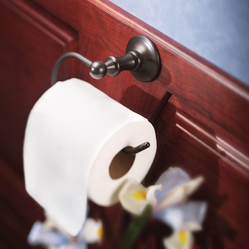 Moen DN6708ORB Danbury Collection European Single Post Toilet Paper Holder, Oil-Rubbed Bronze Oil Rubbed Bronze
