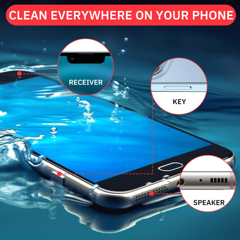 2 Pack Phone Speaker Cleaning Kit, Phone Cleaner Tape Kit for Phone Speaker Receiver, Adhesive Cleaning Stickers Dust Remover for Mobile Phone Hole Dust Removal for Samsung LG Android