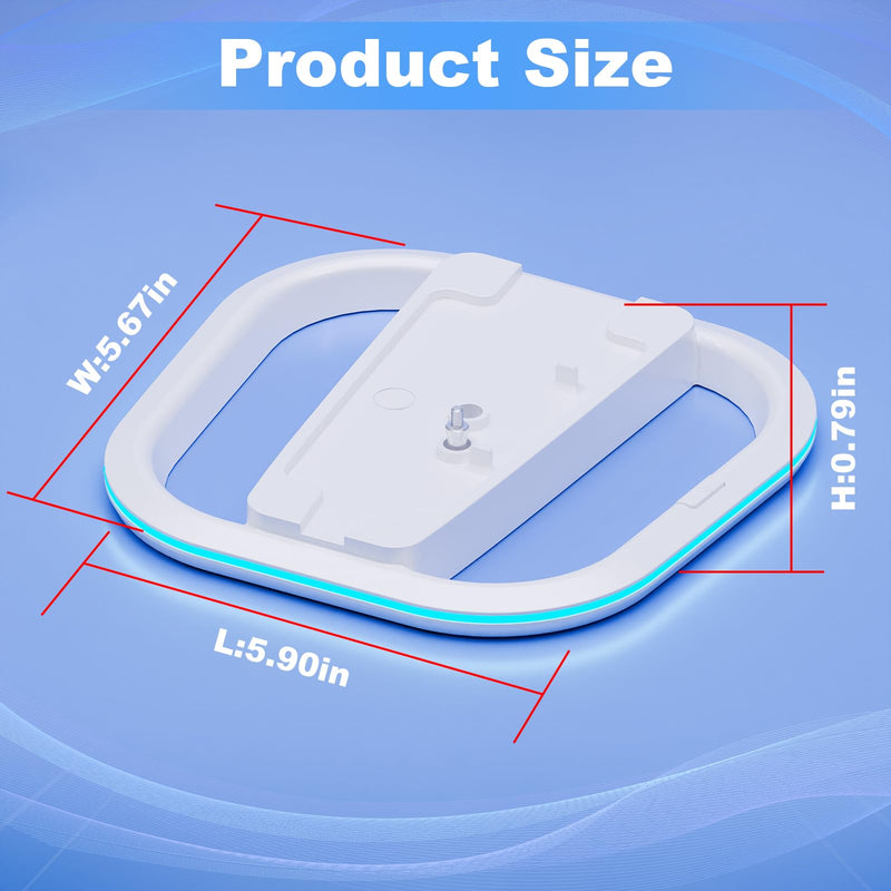 Vertical Stand for PS5/PS5 Slim Consoles, Playstation 5 Vertical Stand with 7 RGB Lights for PS5 Digital/PS5 Disc, PS5 Slim Digital/PS5 Slim Disc Console with Screw,White White