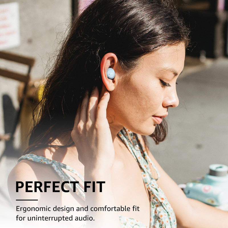 TOZO A1 Wireless Earbuds Bluetooth 5.3 Light-Weight in Ear IPX5 Waterproof Headphones 2 Mic for AI Calls, Immersive Premium Sound Bass Headset with Charging Case, 32 Presets EQ Customization via App Blue Small Classical Edition