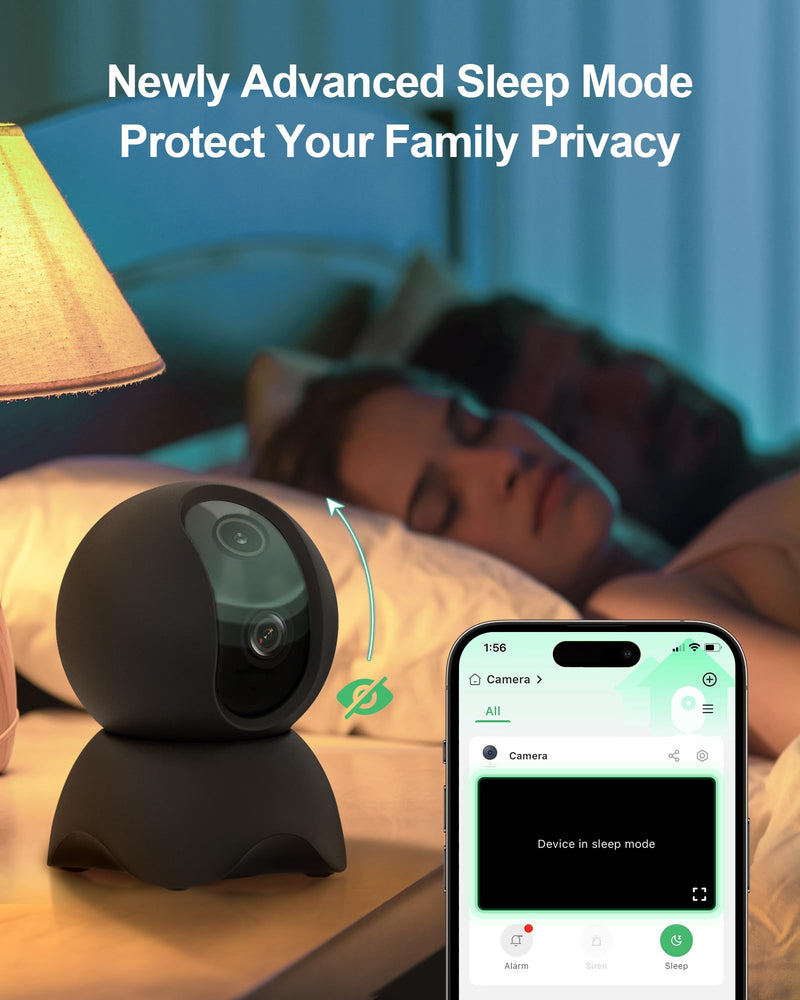 Security Indoor Camera, 1080P HD Dog Camera & Baby Monitor, 5/2.4GHz with Motion Detection，SD & Cloud Storage，Night Vision Pet & Baby Camera，Home Camera with Two Way Audio, Privacy Mode White Claw