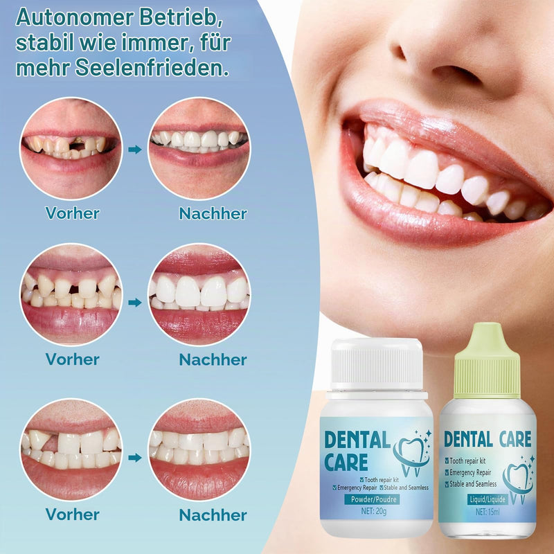 Dental Cement for Crowns, Dental Repair Kit, Denture Glue | Dental cement self-hardening permanent, temporary dental adhesive, temporary tooth filling, solution for crowns, bridges