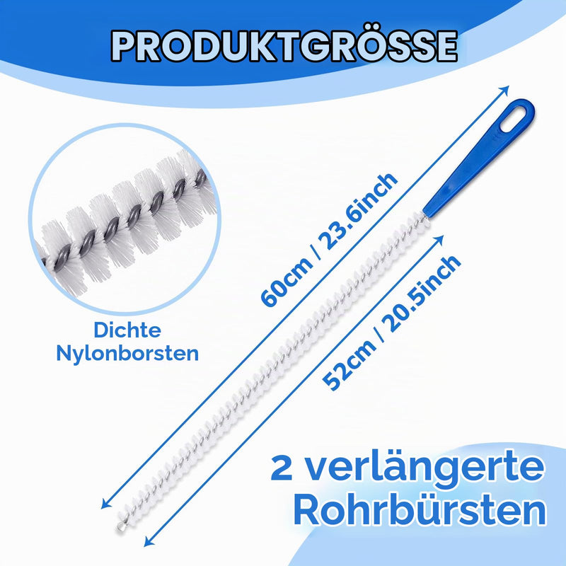 2 Pieces Drain Brush, 60 cm Drain Cleaner Brush, Cleaning Brushes for Sewers, Drain Cleaner Sticks, Drain Cleaner Hair for Sewers, Kitchen, Sink, Bathtub 2 Pieces, 60 Cm