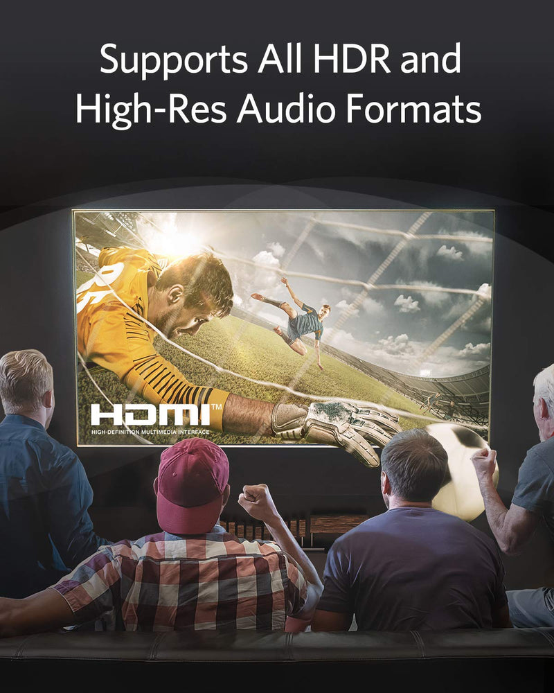 Anker HDMI Cable 8K@60Hz, 6.6FT Ultra High Speed 4K@120Hz 48Gbps Ultra HD, HDMI Cable Support Dynamic HDR,eARC,Dolby Atmos,Compatible with PlayStation 5,Xbox Series X,Samsung TVs (Pack of 2) 6.6 Feet (Pack of 2)