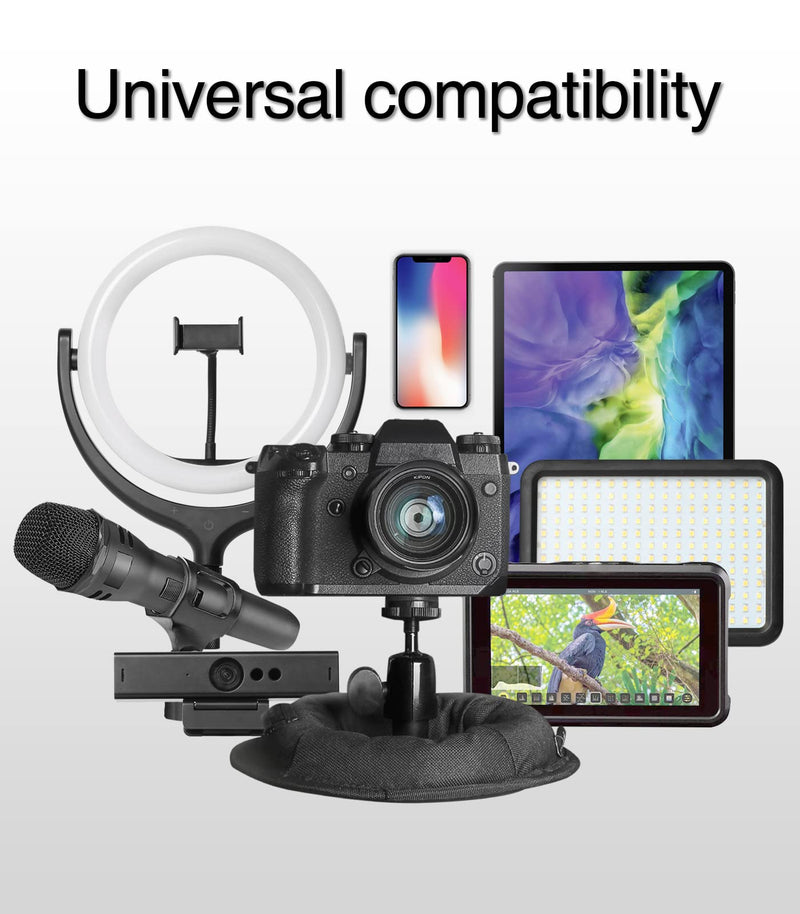 OctoPad Universal Table Tripod Base Stand, Bean Bag, Perfect for Slopes, Uneven Surfaces, with Universal 1/4" Thread, for Camera, Smartphones, Gimbals, Flashes, Monitors, Microphones L
