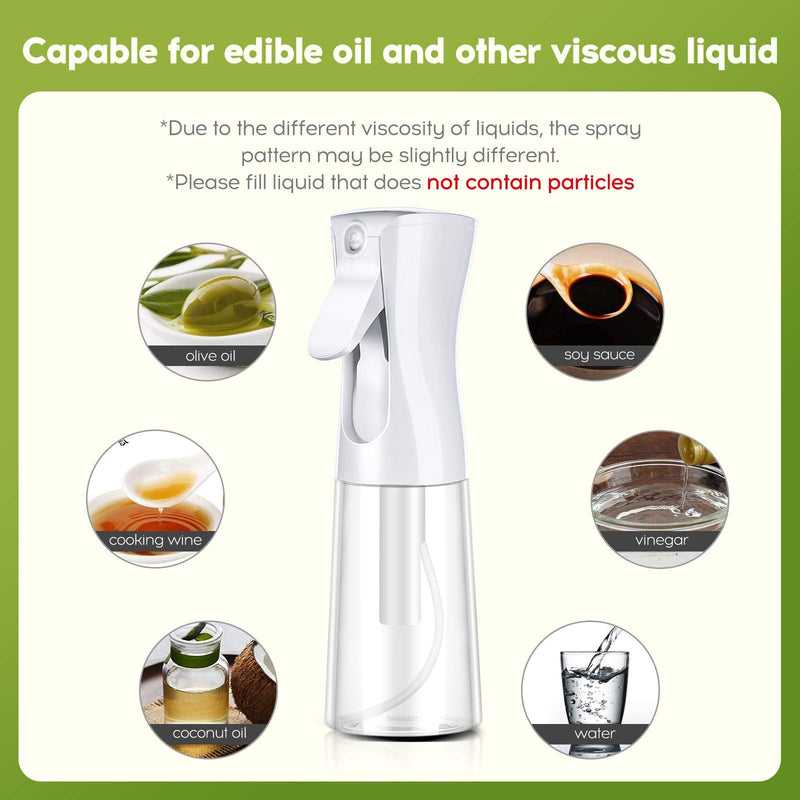 Mistifi Oliver Oil Sprayer for cooking, Spray bottle 6oz, Non-Aerosol Refillable Dispenser Oil Mister (set of 2) Set