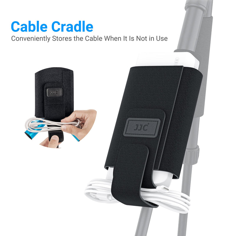 JJC Equipment Mounting Strap for Power Bank on Tripod for Long Time Photography,Remote/Off-Camera Flash Holder Strap for Photographer Videographer,Hard Drive/Computer Power/Smartphone Holder Strap