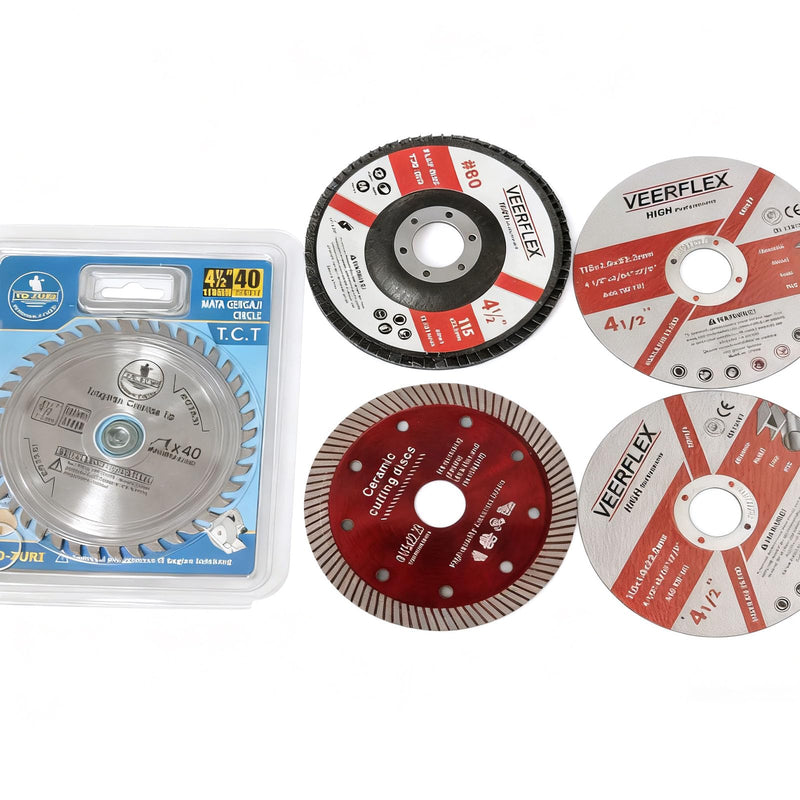 Set of 4 Cutting Discs 115 x 1 x 22.2 mm, Angle Grinder Discs 115 Set for Cutting Metal, Stone, Wood, Ceramic, Tile
