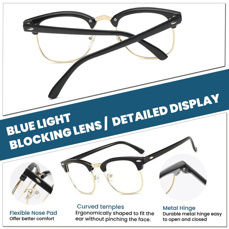 GYU Blue Light Glasses, Blue Light Blocking Glasses, Game/Reading/TV/Computer Blue Light Blocking Glasses