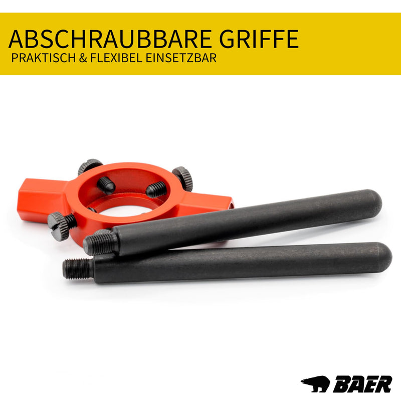 BAER Die Holder 38 x 14 mm Pro, M 12-14, BSW 1/2-9/16 - DIN 225 | Holder for die - thread die holder - thread cutting external thread
