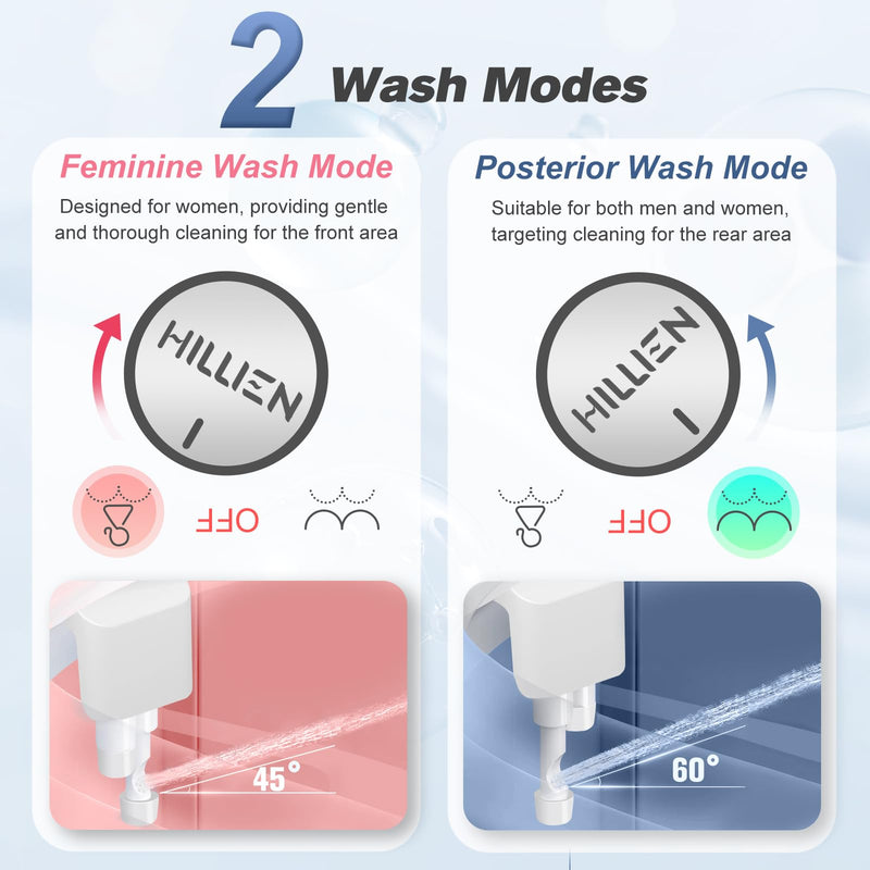 Ultra-Slim Bidet Attachment for Toilet with Filter, Chlorine-Free Fresh Water, pH balance, Non-Electric Bidet Toilet Seat Attachment with Pressure Controls, Dual Nozzles(Frontal/Rear),No Gaps No Leaks White