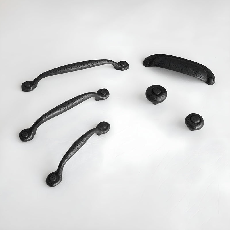 Hickory Hardware 1 Pack Solid Core Kitchen Cabinet Pulls, Luxury Cabinet Handles, Hardware for Doors & Dresser Drawers, 8-13/16 Inch (224mm) Hole Center, Black Iron, Refined Rustic Collection 8-13/16 Inch (224mm) Center to Center