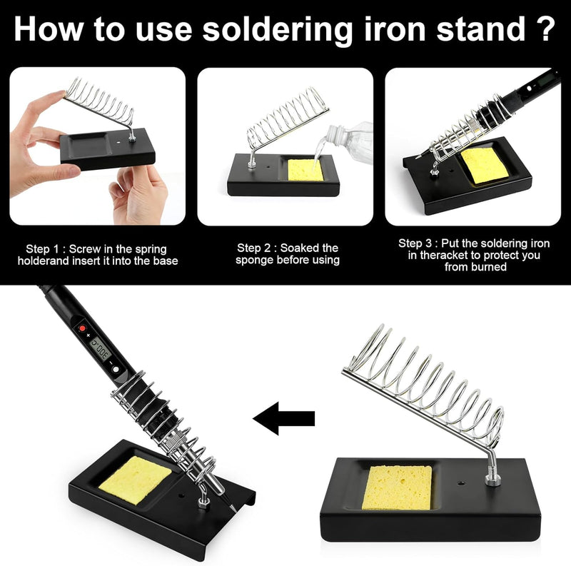 Electric Soldering Iron Set - 80W Soldering Iron Soldering Set, on Soldering Iron, Adjustable Temperature 180℃-480℃ with Soldering Iron Pen, Soldering Tips, Wood Stove Tips, Burning Iron for Wood and DIY Art