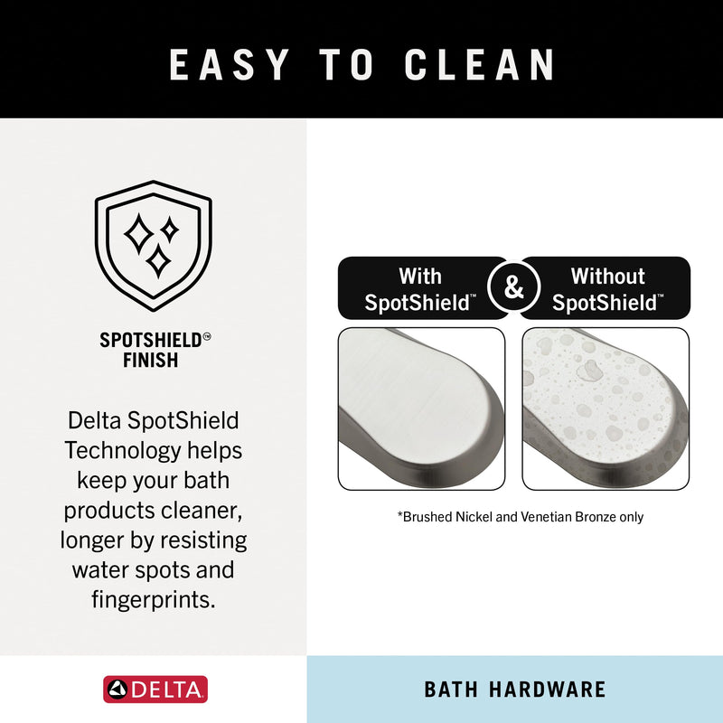 Delta Towel Rack | 24 Inch Brushed Nickel Towel Bar for Bathroom, Kitchen | Windemere Accessories