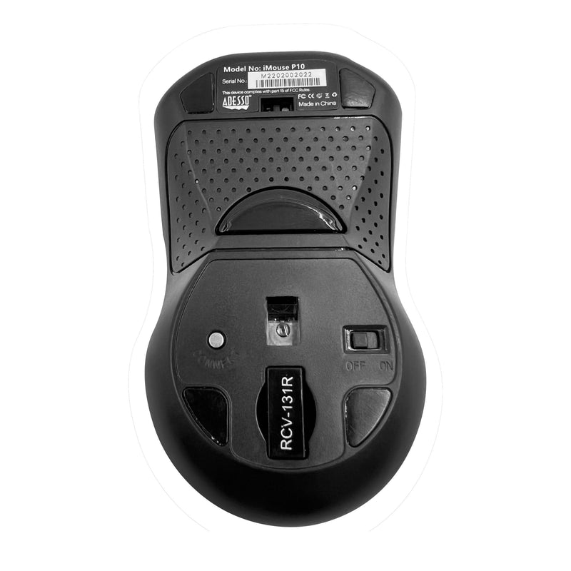 Adesso Wireless Air Mouse Mobile iMouse P10 Presentation Remote, Laser Pointer, presenter clicker with Programmable Buttons and Hand Gestures USB Receiver for Laptop Classroom Office